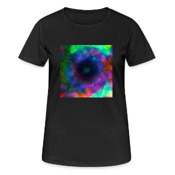 Design psychédélique Y2k - T-shirt respirant Femme - noir - Devant - AI Model Female 172 light (172cm)
