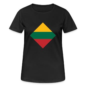 Litauen - Frauen T-Shirt atmungsaktiv - Schwarz - Vorne - AI Model Female 172 light (172cm)