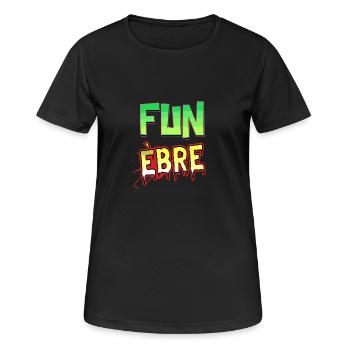 FUN ÈBRE ! - T-shirt respirant Femme - noir - Devant - AI Model Female 172 light (172cm)