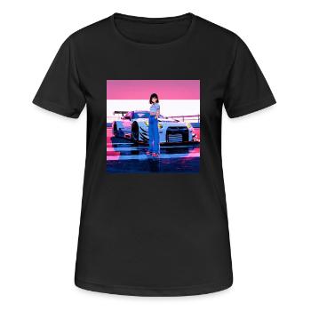 N-dless Nights: Anime Race day - Women's Breathable T-Shirt - black - Front - AI Model Female 172 light (172cm)