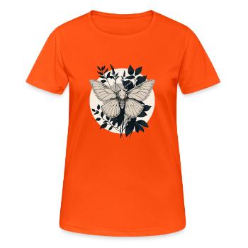 Mystic Moth - Women's Breathable T-Shirt - neon orange - Front - AI Model Female 172 dark (172cm)