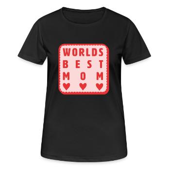 best mom - Frauen T-Shirt atmungsaktiv - Schwarz - Vorne - AI Model Female 172 light (172cm)