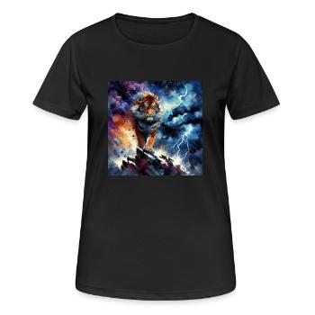 Ein majestätischer Tiger - Frauen T-Shirt atmungsaktiv - Schwarz - Vorne - AI Model Female 172 light (172cm)