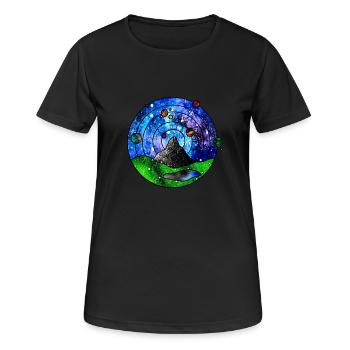 Cosmic Scenery - Women's Breathable T-Shirt - black - Front - AI Model Female 172 light (172cm)