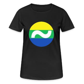 Wave Flag | ~NU relations | Vector - Women's Breathable T-Shirt - black - Front - AI Model Female 172 light (172cm)