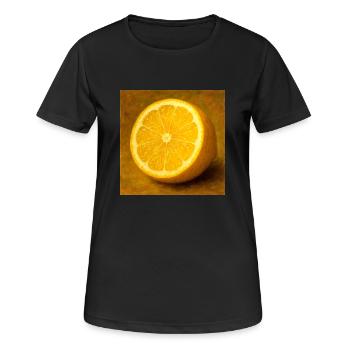 Split lemon - Women's Breathable T-Shirt - black - Front - AI Model Female 172 light (172cm)
