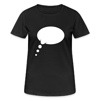 Denkblase Design - Frauen T-Shirt atmungsaktiv - Schwarz - Vorne - AI Model Female 172 light (172cm)