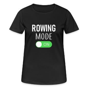 Rowing Mode On - Rowing - Rower - Rower - Women's Breathable T-Shirt - black - Front - AI Model Female 172 light (172cm)