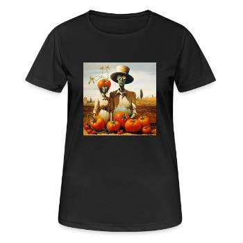 Tomate Agriculteur Homme FemmeTomate Paysage Surréaliste - T-shirt respirant Femme - noir - Devant - AI Model Female 172 light (172cm)