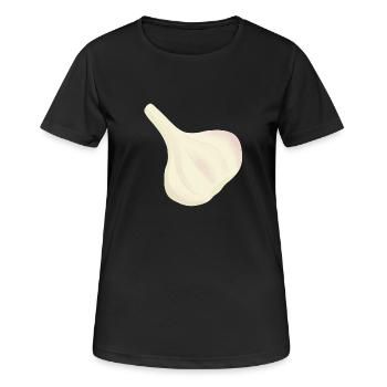 Knoblauch-Knolle - Frauen T-Shirt atmungsaktiv - Schwarz - Vorne - AI Model Female 172 light (172cm)