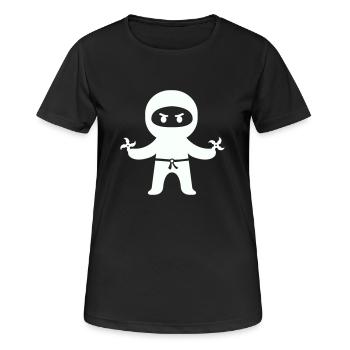 Ninja 1 - T-shirt respirant Femme - noir - Devant - AI Model Female 172 light (172cm)