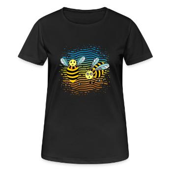 Insekten - Frauen T-Shirt atmungsaktiv - Schwarz - Vorne - AI Model Female 172 light (172cm)
