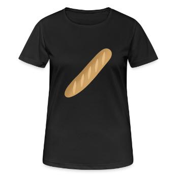 Baguette - T-shirt respirant Femme - noir - Devant - AI Model Female 172 light (172cm)