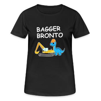 Excavatrice Bronto - T-shirt respirant Femme - noir - Devant - AI Model Female 172 light (172cm)