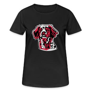 épagneul breton - T-shirt respirant Femme - noir - Devant - AI Model Female 172 light (172cm)
