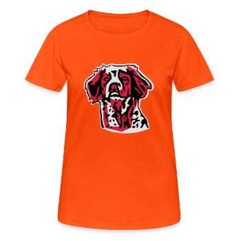 Brittany Spaniel - Women's Breathable T-Shirt - neon orange - Front - AI Model Female 172 dark (172cm)