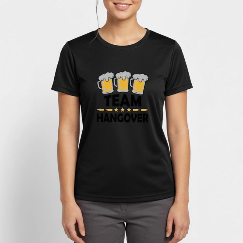 Alcool de gueule de bois de l’équipe T-shirt respirant Femme