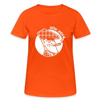 Nick Knatterton with Joint - Women's Breathable T-Shirt - neon orange - Front - AI Model Female 172 dark (172cm)