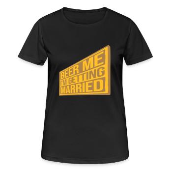 Beer Me Me marier - T-shirt respirant Femme - noir - Devant - AI Model Female 172 light (172cm)