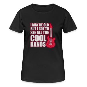 Je suis peut-être vieux - T-shirt respirant Femme - noir - Devant - AI Model Female 172 light (172cm)