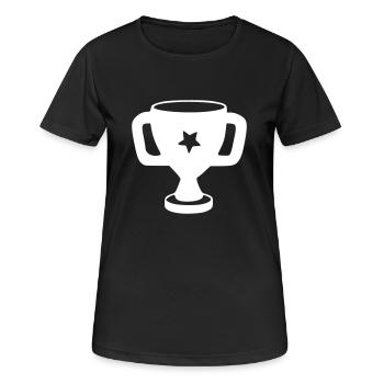 Coupe Dessin Gagner Croquis Blanc - T-shirt respirant Femme - noir - Devant - AI Model Female 172 light (172cm)