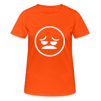 Emoji sketch evil white - Women's Breathable T-Shirt - neon orange - Front - AI Model Female 172 dark (172cm)
