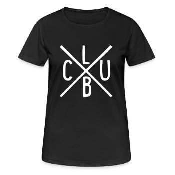 Club - Frauen T-Shirt atmungsaktiv - Schwarz - Vorne - AI Model Female 172 light (172cm)