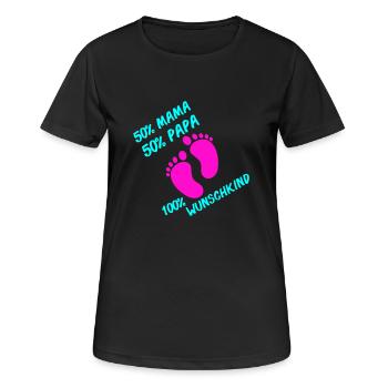 100 Wunschkind 002 - Women's Breathable T-Shirt - black - Front - AI Model Female 172 light (172cm)