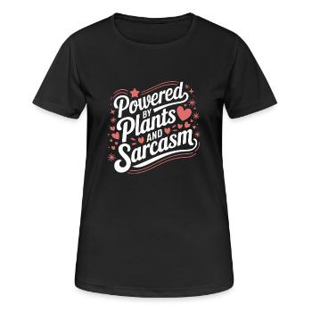 Végétarien Végétalien Végétarien Végétarien - T-shirt respirant Femme - noir - Devant - AI Model Female 172 light (172cm)