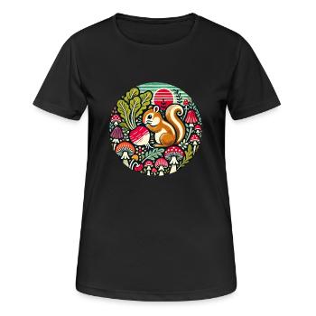 Cute Chipmunk - Women's Breathable T-Shirt - black - Front - AI Model Female 172 light (172cm)