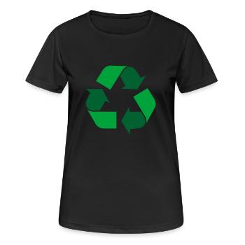 Recycle - two color - Women's Breathable T-Shirt - black - Front - AI Model Female 172 light (172cm)