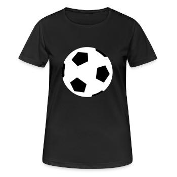 Fussballspiel - Frauen T-Shirt atmungsaktiv - Schwarz - Vorne - AI Model Female 172 light (172cm)