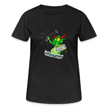 Informaticien - T-shirt respirant Femme - noir - Devant - AI Model Female 172 light (172cm)