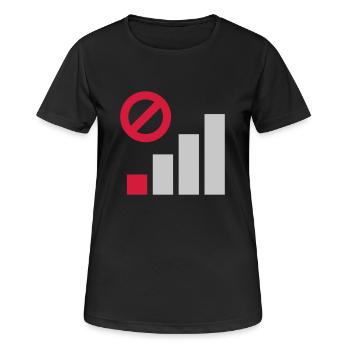 Poor coverage cellular connection - Women's Breathable T-Shirt - black - Front - AI Model Female 172 light (172cm)