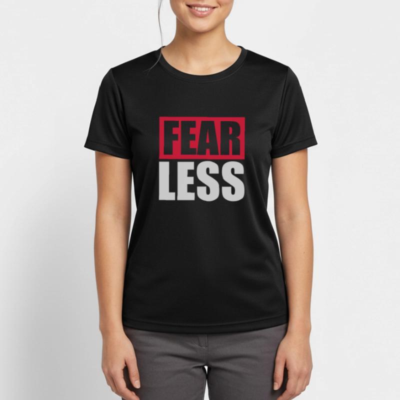 Conception de citation de texte intrépide T-shirt respirant Femme