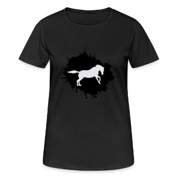 Horse Blobs - Women's Breathable T-Shirt - black - Front - AI Model Female 172 light (172cm)