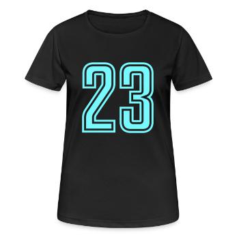 23 - Women's Breathable T-Shirt - black - Front - AI Model Female 172 light (172cm)