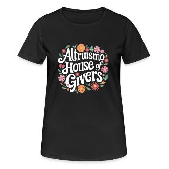 Altruisme Don désintéressé Donner d’école - T-shirt respirant Femme - noir - Devant - AI Model Female 172 light (172cm)