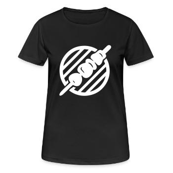 Grillades de kebab - T-shirt respirant Femme - noir - Devant - AI Model Female 172 light (172cm)