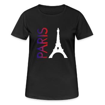 Paris - T-shirt respirant Femme - noir - Devant - AI Model Female 172 light (172cm)