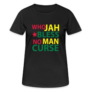 who jah bless - Women's Breathable T-Shirt - black - Front - AI Model Female 172 light (172cm)