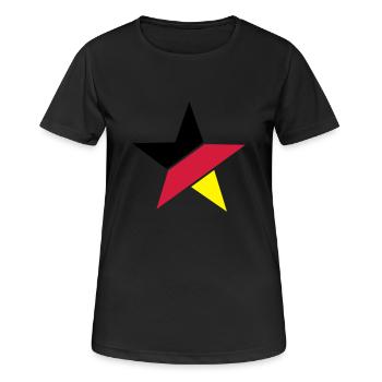 deutschland_stern___f3 - Women's Breathable T-Shirt - black - Front - AI Model Female 172 light (172cm)