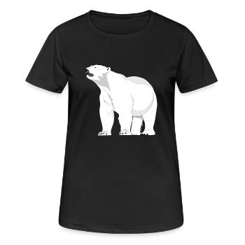 Polarbär Eisbär Nordpol - Frauen T-Shirt atmungsaktiv - Schwarz - Vorne - AI Model Female 172 light (172cm)