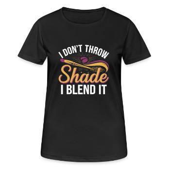 Trendiges Makeup-Motiv mit Retro-Charme - Frauen T-Shirt atmungsaktiv - Schwarz - Vorne - AI Model Female 172 light (172cm)