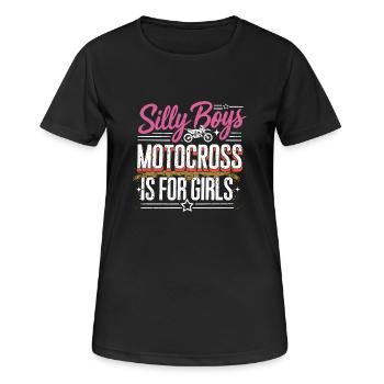 Motocross: Power women off-road - Women's Breathable T-Shirt - black - Front - AI Model Female 172 light (172cm)