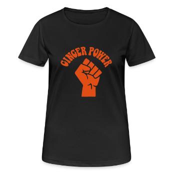 Ginger Power - Women's Breathable T-Shirt - black - Front - AI Model Female 172 light (172cm)