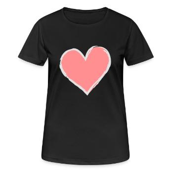Pink Heart - T-shirt respirant Femme - noir - Devant - AI Model Female 172 light (172cm)