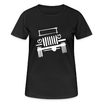 Vieille Jeep - T-shirt respirant Femme - noir - Devant - AI Model Female 172 light (172cm)