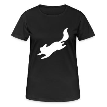 fuchs - Frauen T-Shirt atmungsaktiv - Schwarz - Vorne - AI Model Female 172 light (172cm)