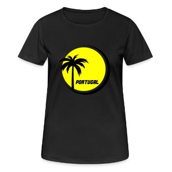 Portugal - Frauen T-Shirt atmungsaktiv - Schwarz - Vorne - AI Model Female 172 light (172cm)